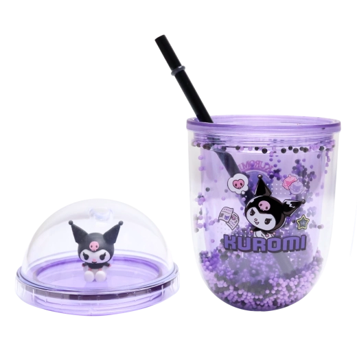 Decorative glitter effect inside the cup body