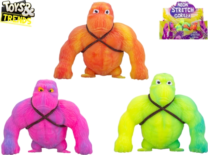 Супер разтеглива цветна горила 10 см Toys&Trends