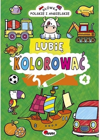 Children's Coloring Book I Love to Color – Polish and English Words