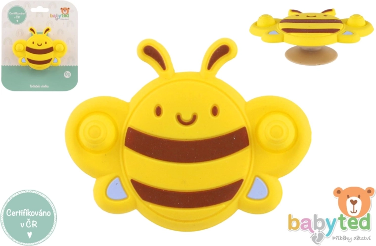 Sensory bee for babies made of silicone and plastic 9 × 7 cm