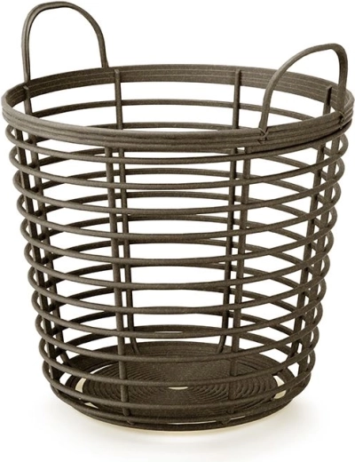 Basket with Handles Zanzi Basket Eco Wood 43 cm – Coffee Color