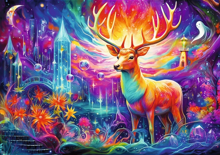 Пъзел 1000 части – мистичен елен DreamScapes
