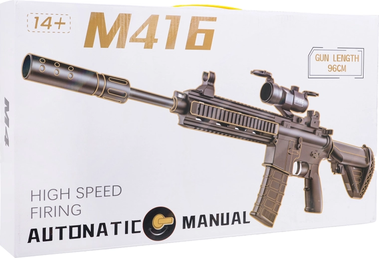 Gray M416 Carbine for Water Gel Balls with Accessories