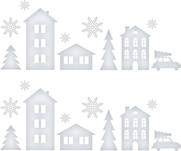Christmas Window Decoration – Winter Landscape 37.5 × 27 cm