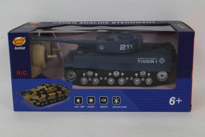 RC танк със зарядно устройство, син