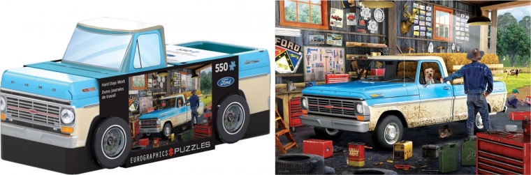 Puzzle in a Tin Pickup Truck 550 Pieces