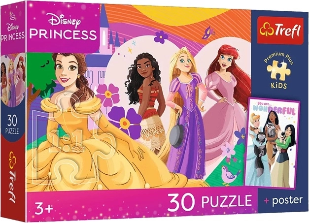 Пъзел Premium Plus Kids Disney принцеси и приятелство 30 части
