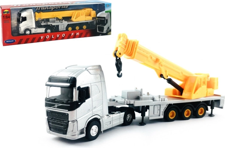 Welly 1:64 Volvo Tractor Unit with Trailer and Crane