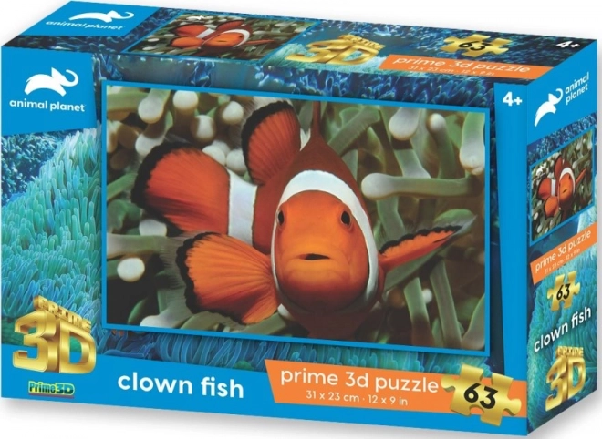 3D пъзел риба клоун, 63 части