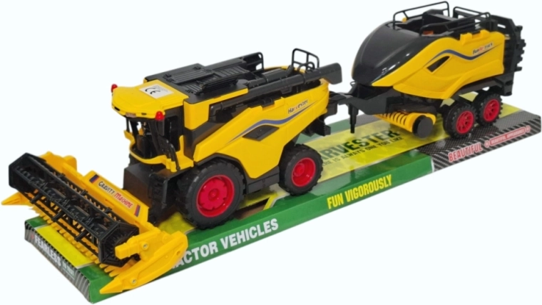 Agricultural Combine Harvester with Baler