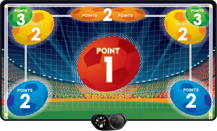 Colorful football training mat with electronic goal - 1 piece