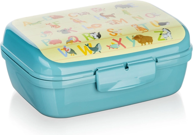 Children's snack box LETTERS with click closure, 16 × 12 × 6.5 cm