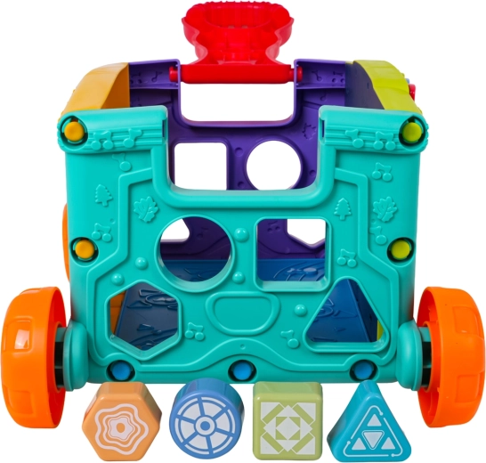 Shape sorter with four blocks