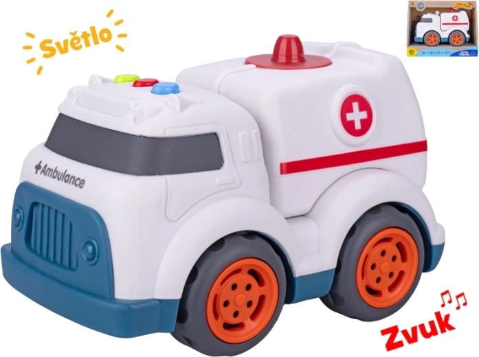 Toy ambulance car with lights and sounds 17 cm