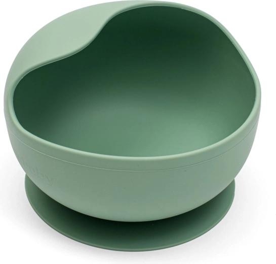 Children's silicone bowl with suction cup New Baby green