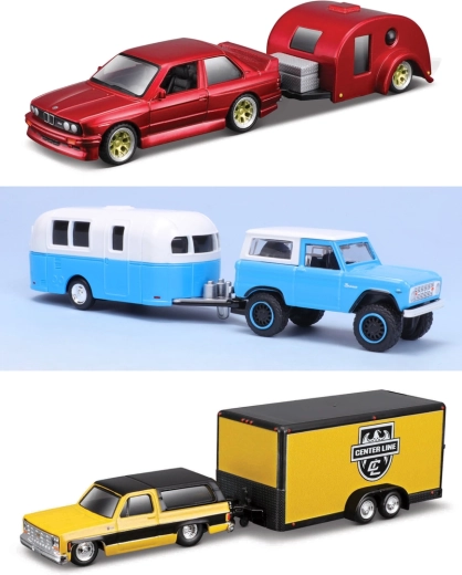 Maisto Design Tow & Go модел на автомобил с ремарке 1:64
