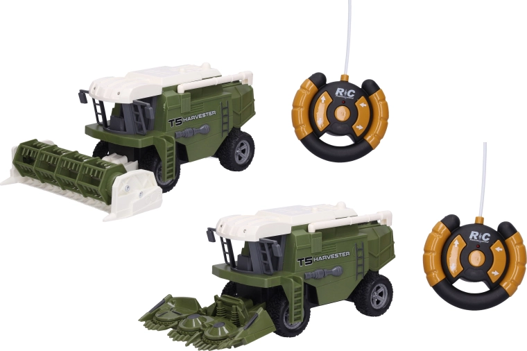 RC Combine Harvester with Lights and USB Charging, 24 cm