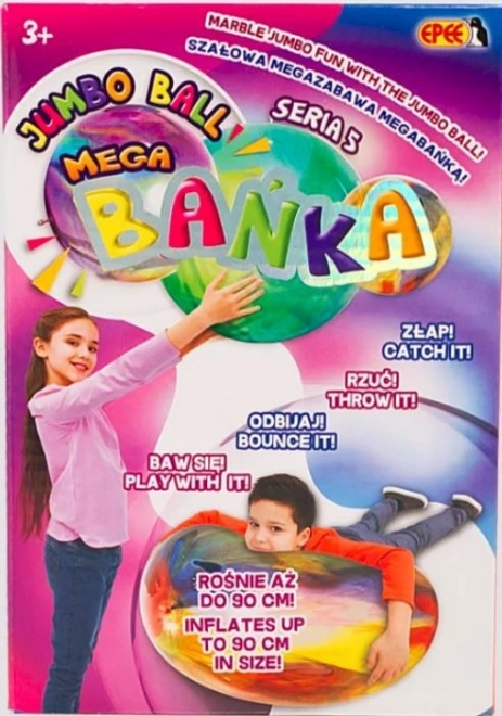 Мега балон Цветна лудория синьо-зелена