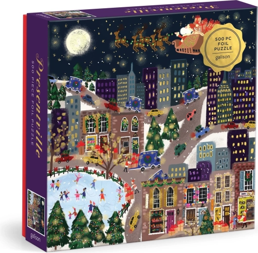 Metallic Square Puzzle Gift Town 500 Pieces GALISON