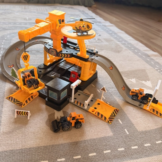 Two-level garage full of action