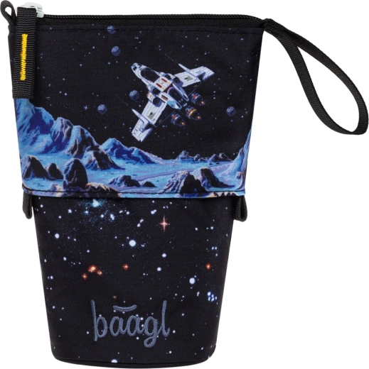 Пенал за моливи Baagl Pixel Space с поставка, водоустойчив, GRS