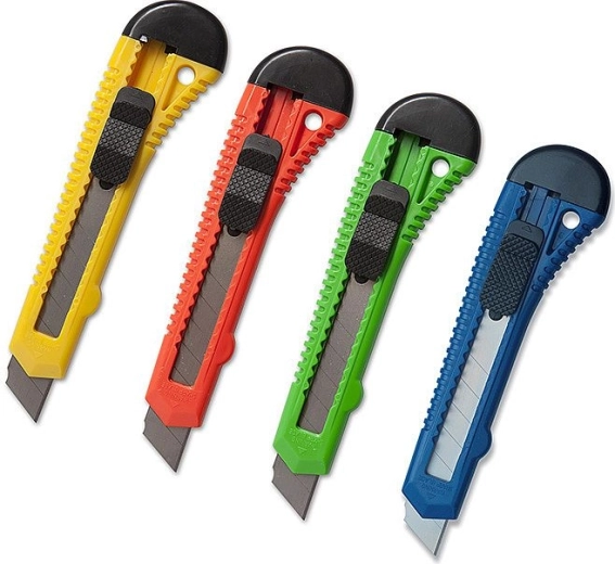 CONCORDE Snap-Off Knife 18 mm, Large – Mixed Colors