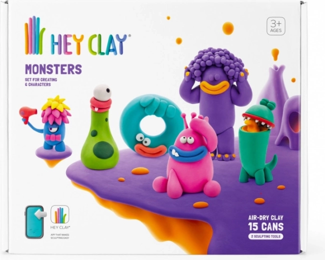 Hey Clay Monsters – комплект пенлив пластилин за деца
