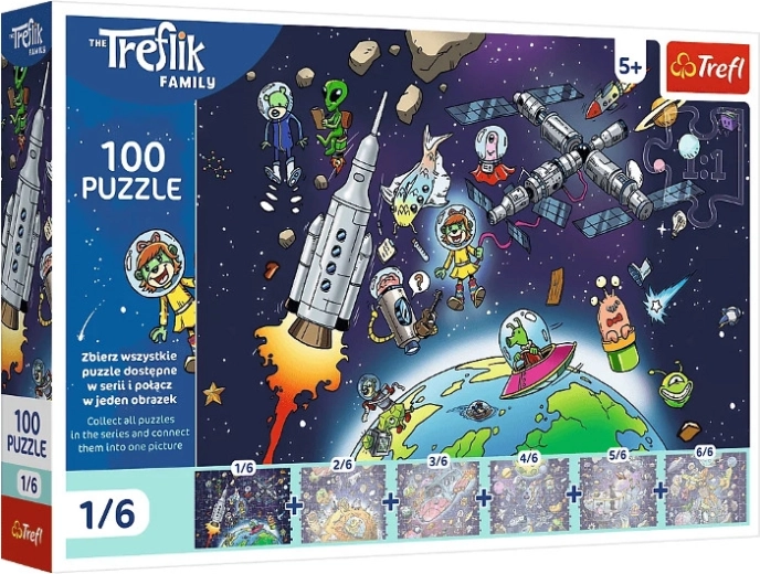 Trefl Puzzle 100 Pieces – Treflinka in Space