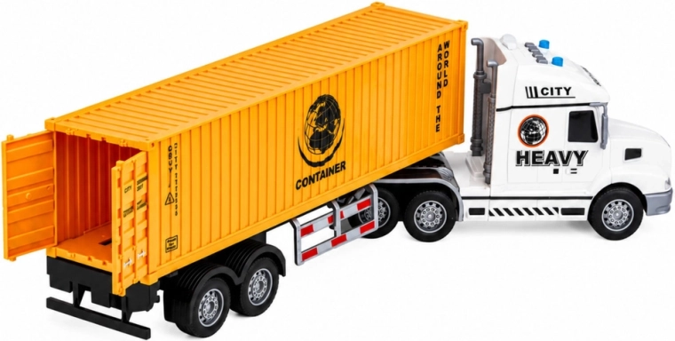 Removable container and opening rear doors
