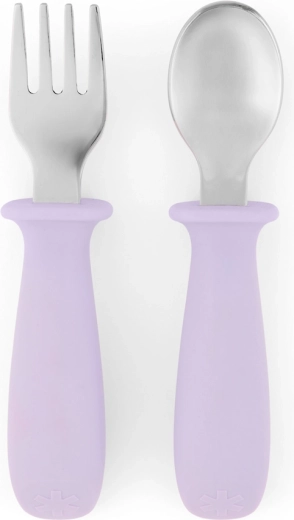 Skip Hop Besties Squad spoon and fork set purple 12m+