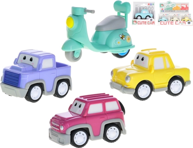 Pull-back toy car 7.5 cm – plastic mini vehicle for kids