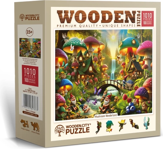 Дървен пъзел Wooden City Гъбено царство на чудесата 1010 части