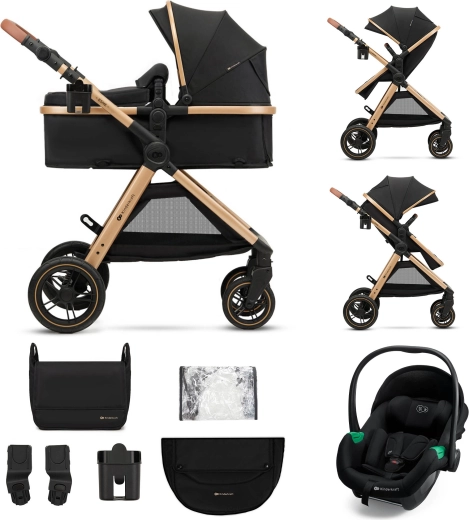 Комбинирана детска количка Kinderkraft 3в1 Esme Pro Pure Black