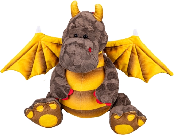 Plush brown dragon 23 cm for babies