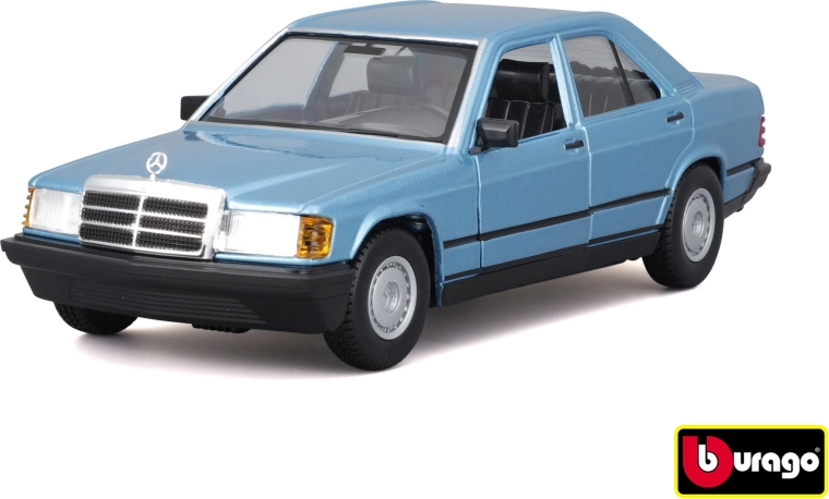 Метален модел MERCEDES‑BENZ 190 E 1987 1:24 Diamond Blue от BBURAGO