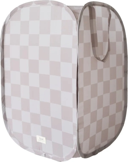 3 Sprouts foldable storage basket recycled checkerboard beige - 1 pc