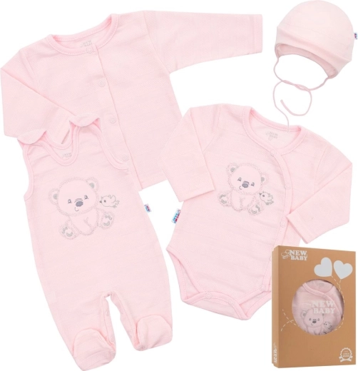 Бебешки комплект за родилното New Baby Sweet Bear розов 62 (3–6 м)