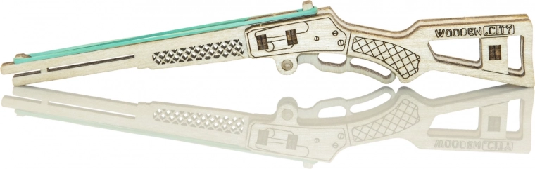 Three wooden gun models