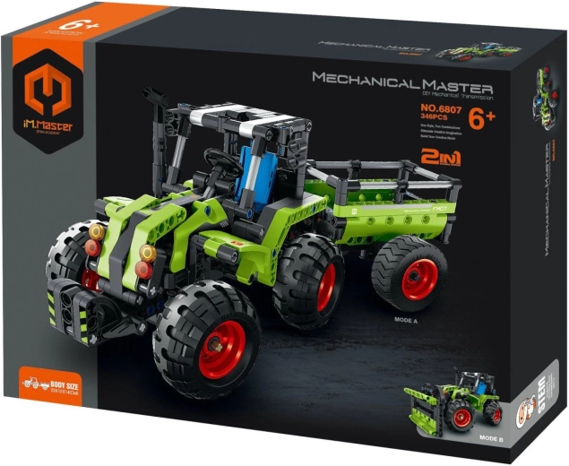 iM.MASTER Tractor with Trailer 2-in-1 Construction Set, 346 Pieces
