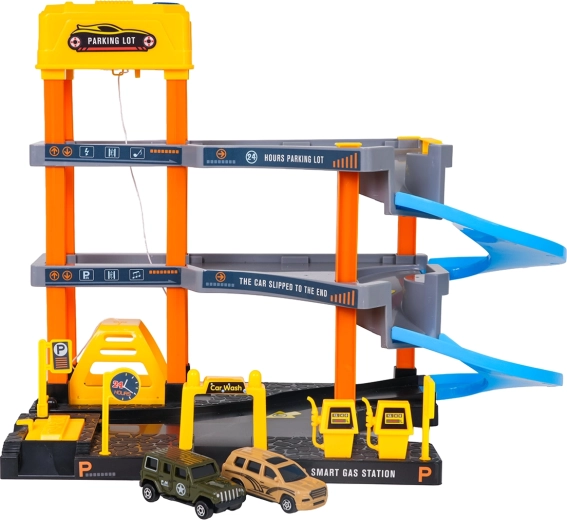 3 levels and ramps for smooth toy car driving