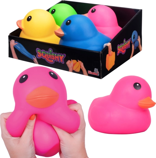 Simba розова антистресова мачкаща патенца Squishy 17 см