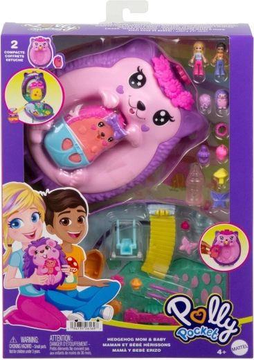Polly Pocket compact hedgehog family handbag