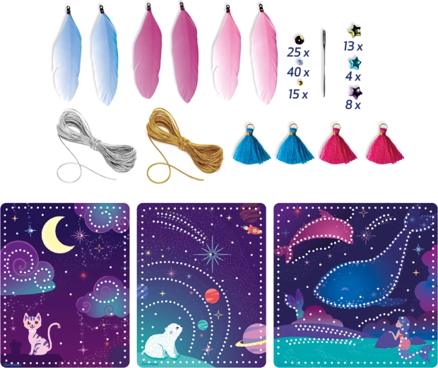 Lovely Box Embroidered Wishes – Creative Embroidered Postcard Kit