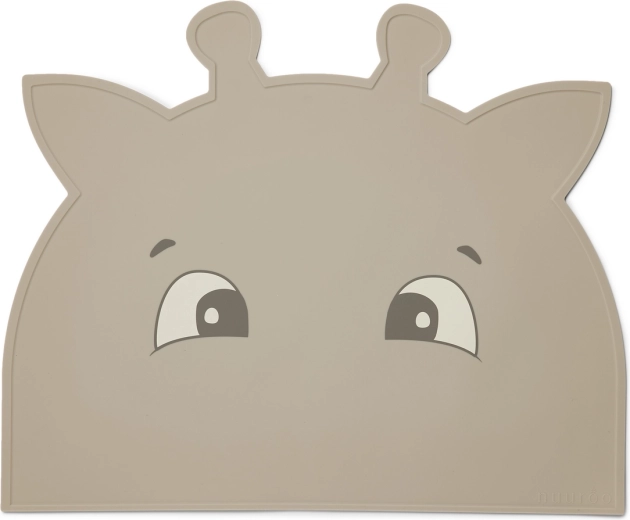 NuuRoo Albert silicone placemat giraffe cobblestone
