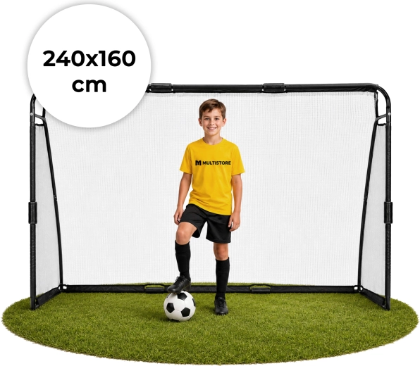 Футболна врата с мрежа Movepro 240 × 160 × 80 см