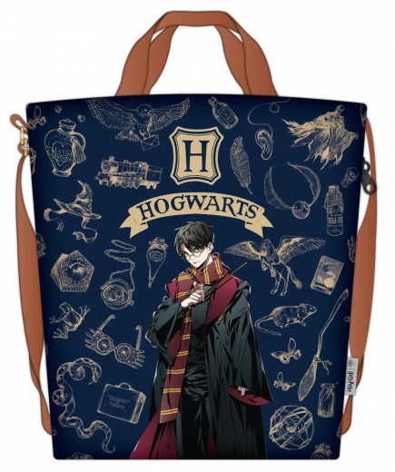Harry Potter пазарска чанта navy & gold