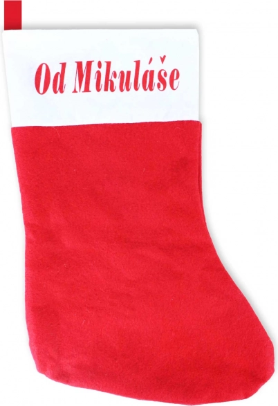 Christmas Stocking with the Inscription From Nicholas