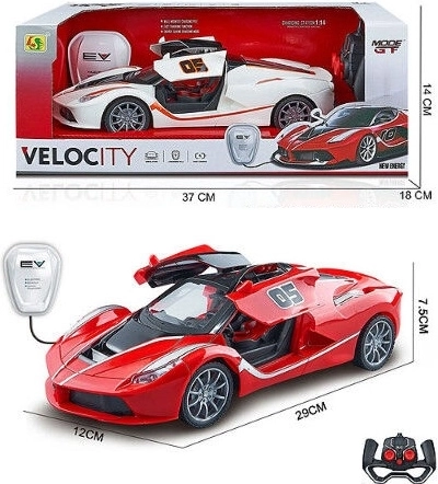 Remote-controlled car with charging station