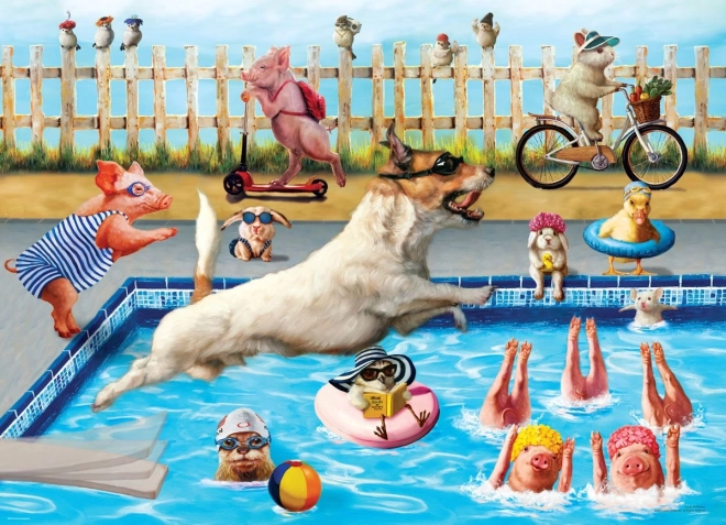 Puzzle Crazy Day at the Pool XL 500 pieces