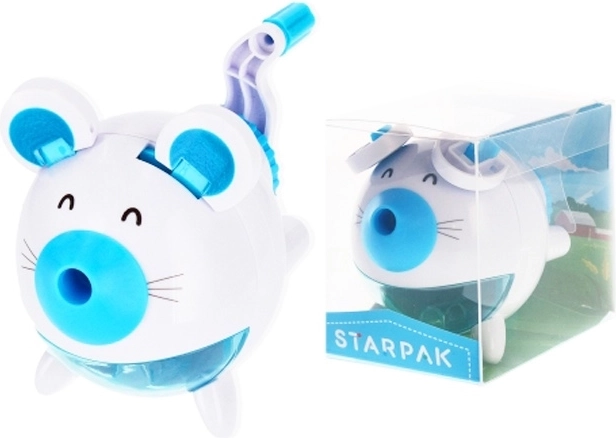 Blue mouse-shaped pencil sharpener
